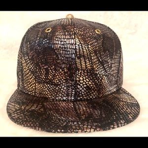 Fashionable and unique leather SnapBack hat.
